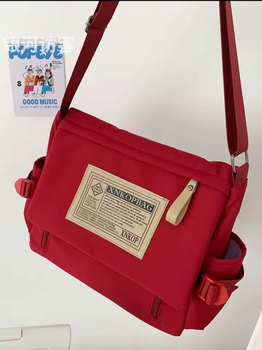 🎒 شنطة كروس فاشن unisex – أحمر / أسود